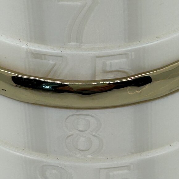 Vintage Kenneth Cole Bangle Bracelet Gold Tone Hammered Signed Stackable SZ 7.5 - Picture 8 of 13